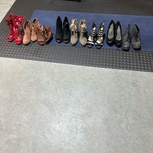 Heels, flats, and boots.
